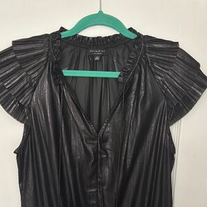 Current Air Black Mini Dress with Silver Stripes